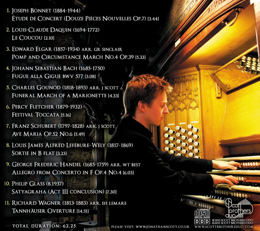 Jonathan Scott - The Organ of Rochdale Town Hall - Track List